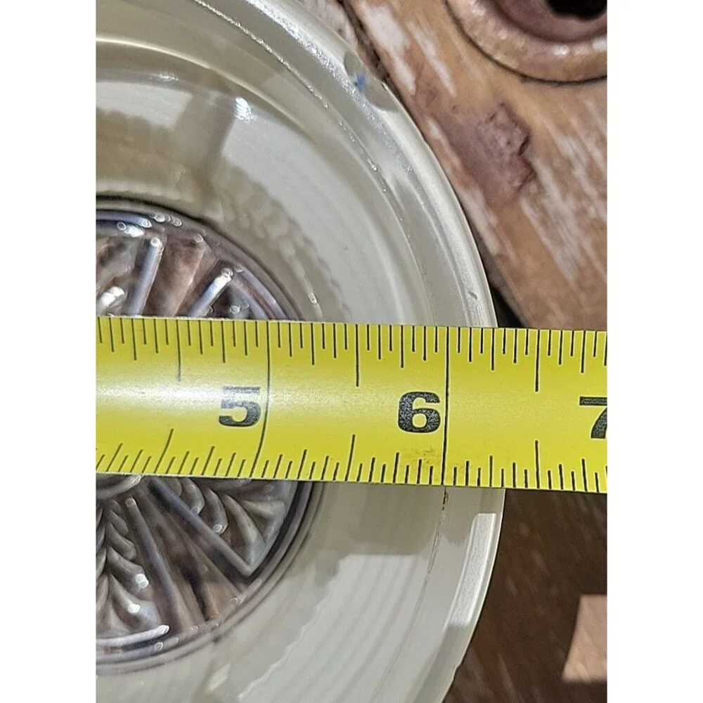 Glass Shade Diffuser Clear Frosted Art Deco 6 3/8
